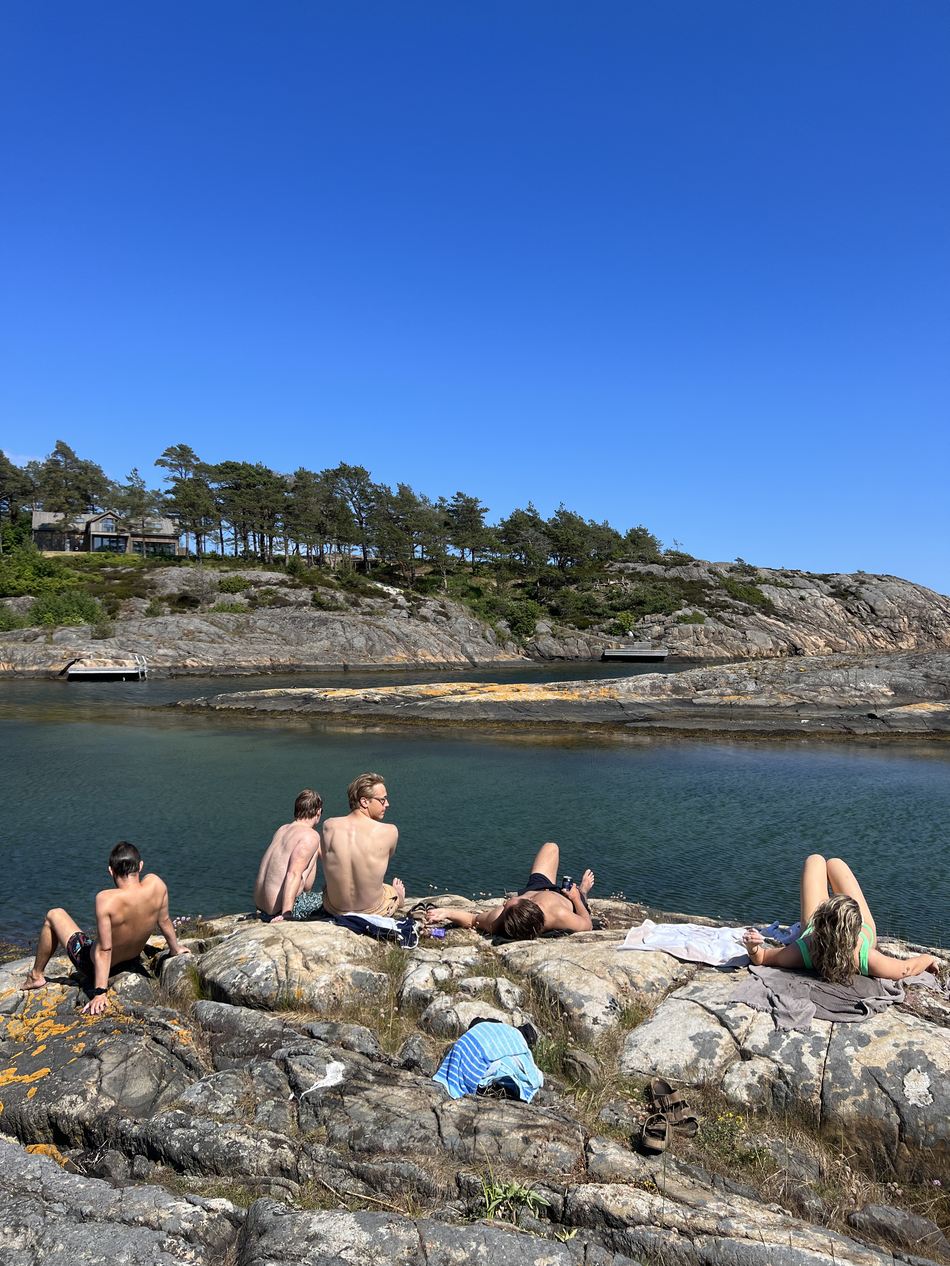 Bading i skjærgården