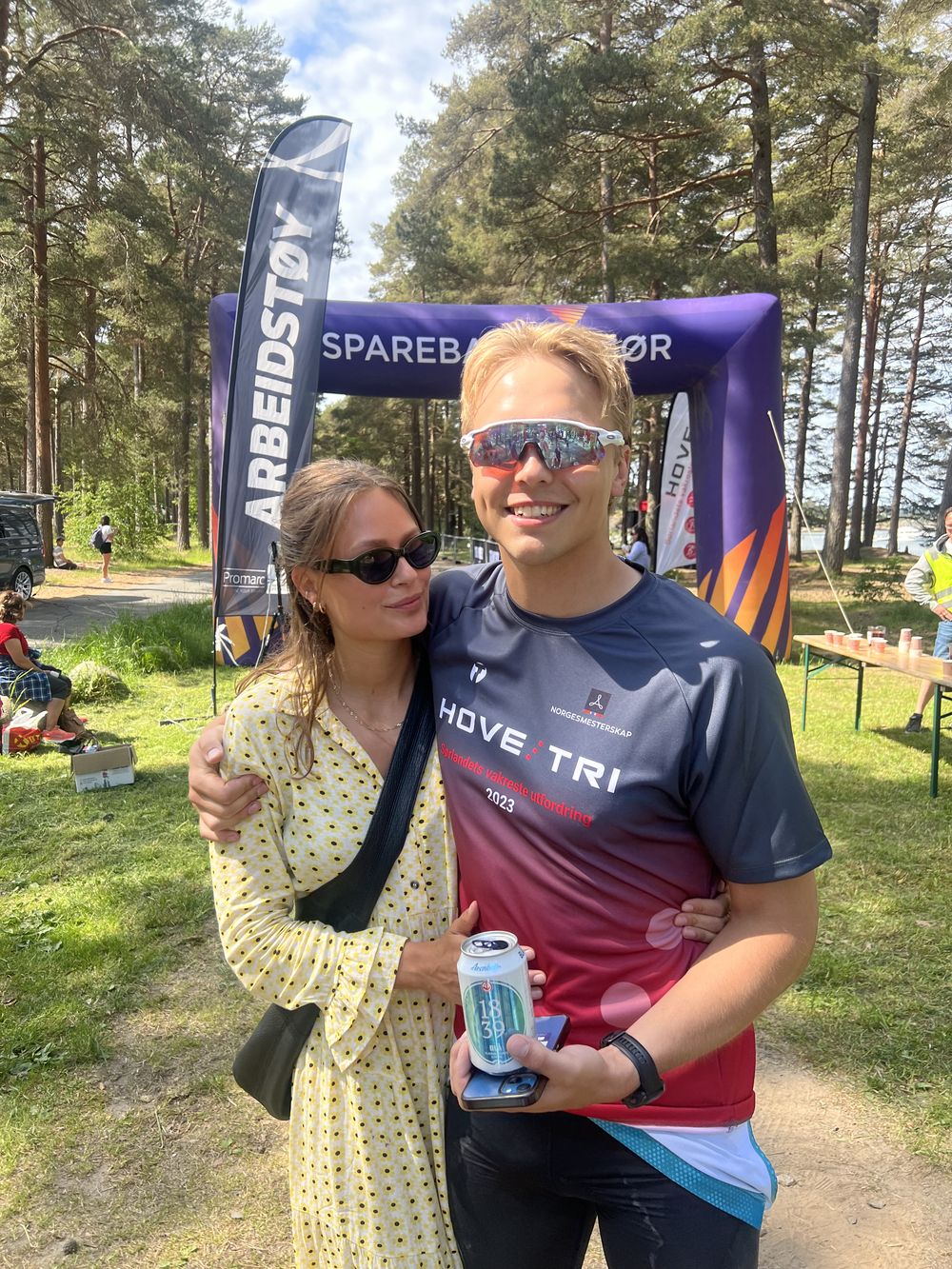 Helene og Johan på Hove Tri